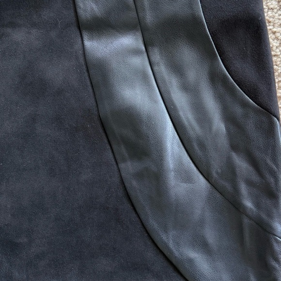 Marc New York Black Midi Skirt with Leather Details - Picture 3 of 11